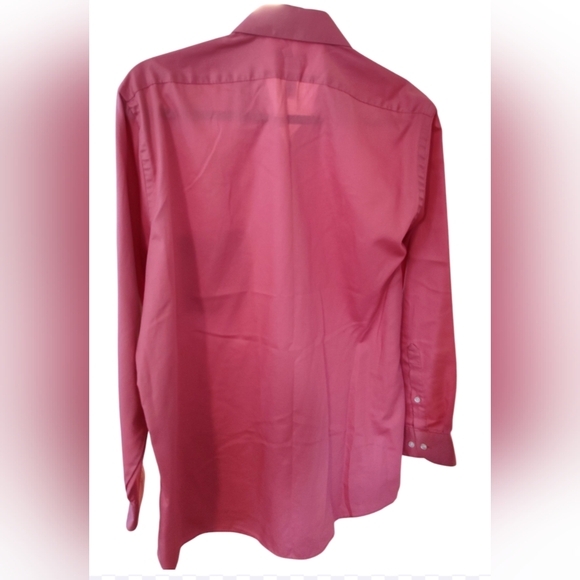Van Heusen Men's Coral Dress Shirt 16 Long Sleeve 32/ 33 Button Down Collar TIE - Picture 2 of 10